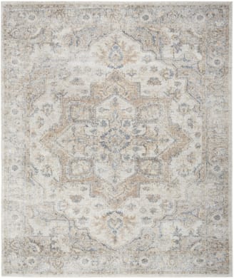 Nourison Astra Machine Washable ASW12 Grey/Multi Area Rug 9' x 12' Rectangle