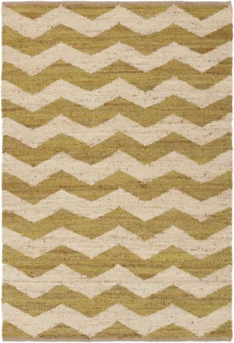 White Chevron Jute Scatter Rug