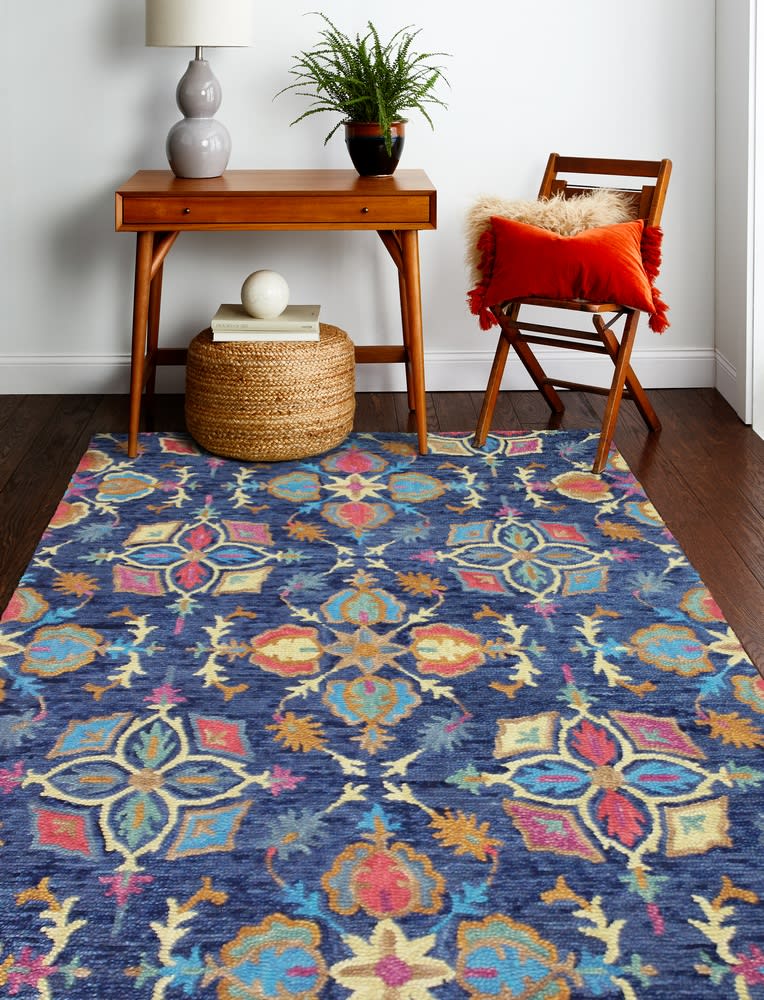 I166-NH208-NAVY – Bashian Rug