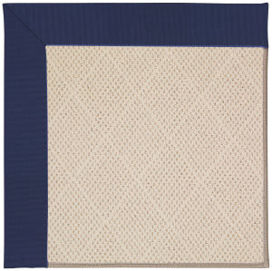 Navy Blue Tan Border At Rug Studio