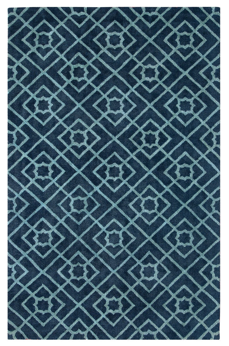 Company C Diamond Lattice 10762 Navy Rug Studio