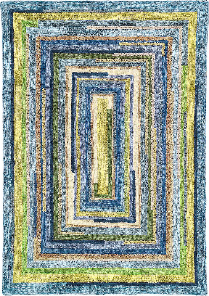 Company C Concentric Squares 18143 Sky Rug Studio