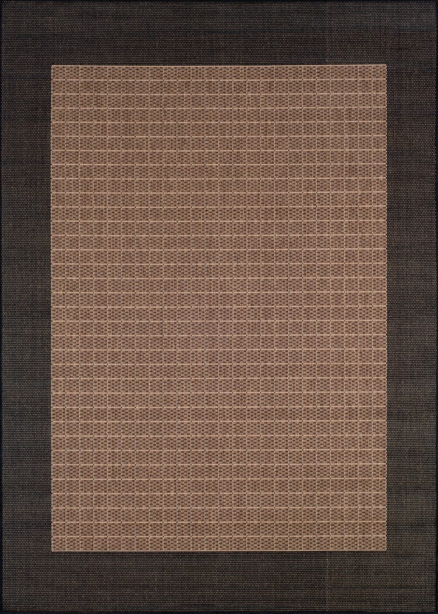 Couristan Recife Checkered Field Cocoa - Black | Rug Studio