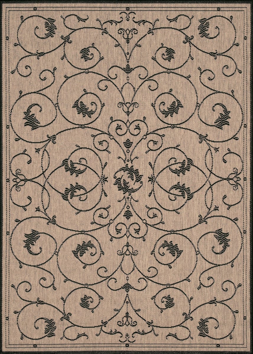 veranda indoor outdoor rug collection on Couristan Recife Veranda Cocoa Black Rug Studio
