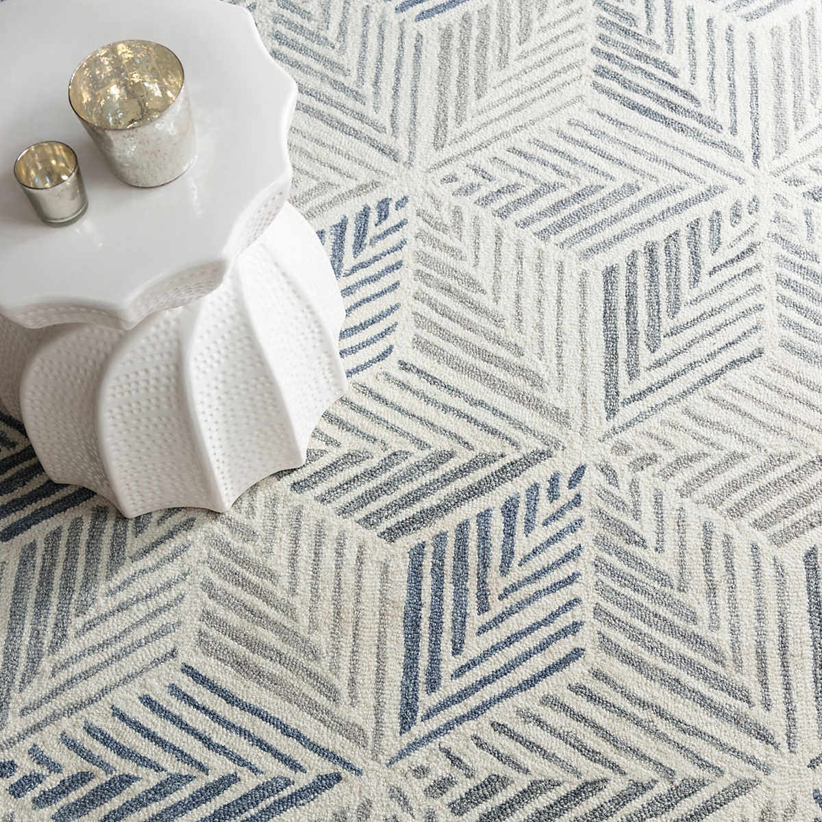 Dash And Albert Karari Hooked Blue Rug Studio - Dash And Albert Wool Area Rugs Dash And Albert Karari Hooked Blue Rug Studio - Dash And Albert Wool Area Rugs
