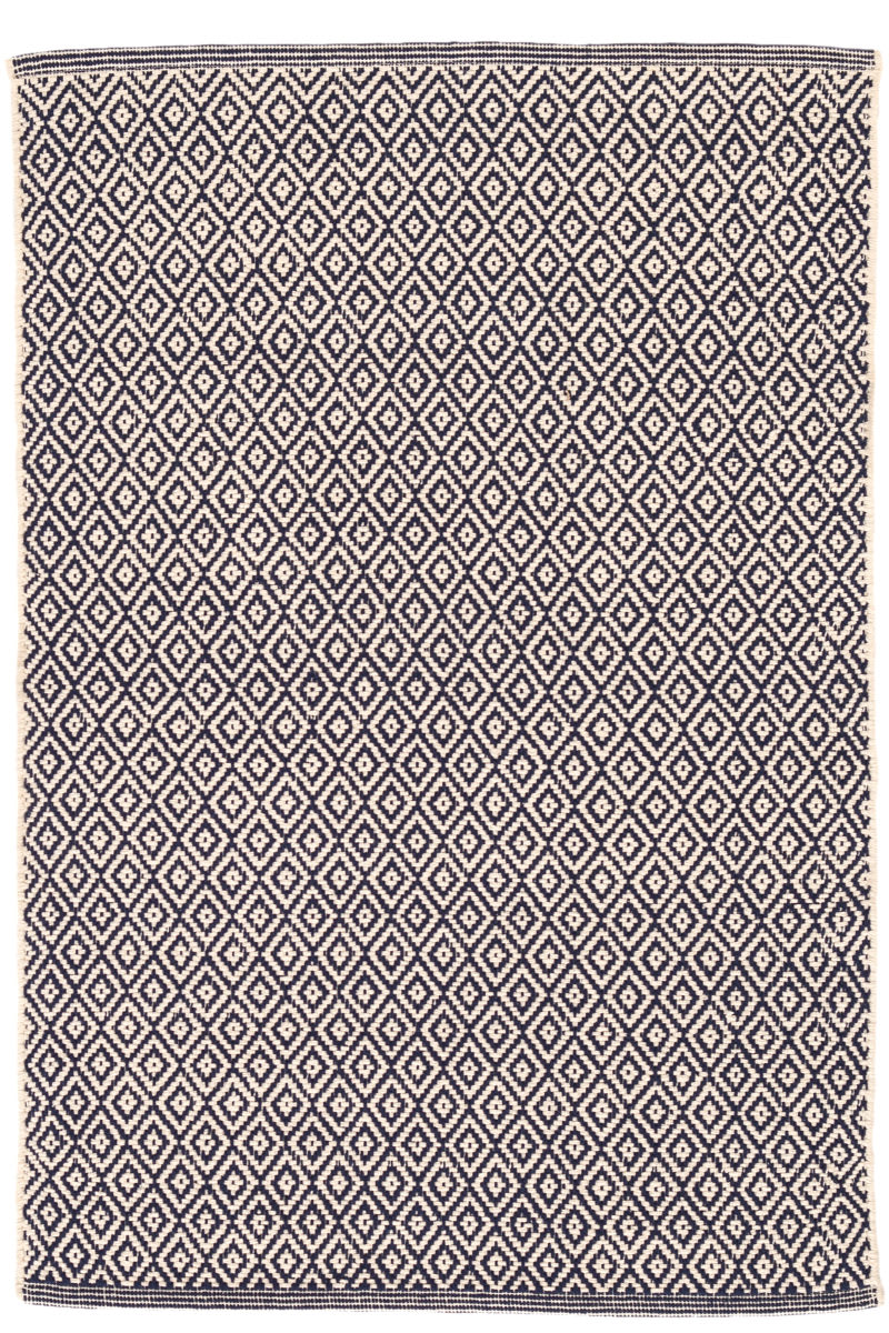 Dash And Albert Lattice Cotton Indigo Rug Studio