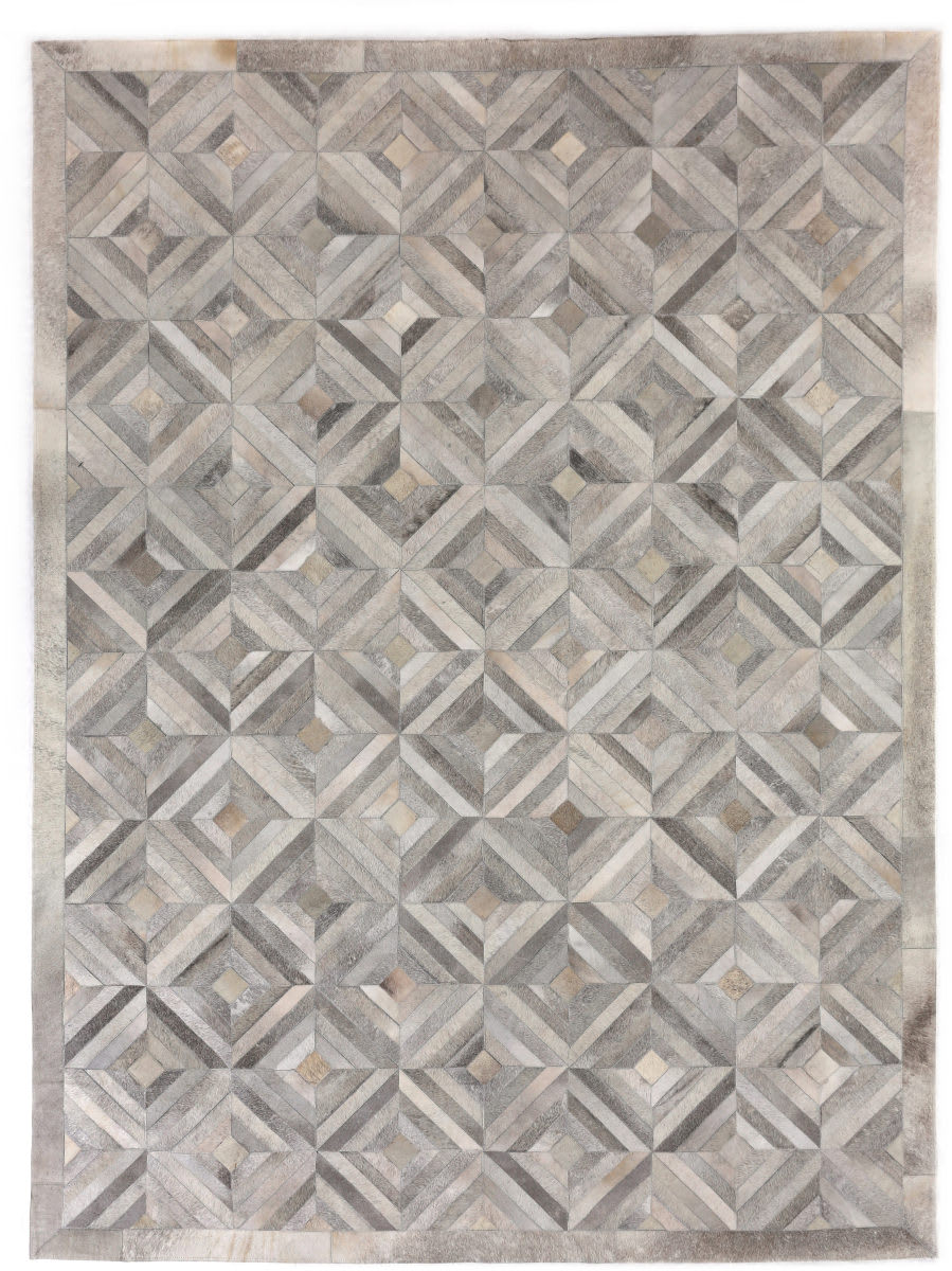 Exquisite Rugs Natural Hide Hair on Hide 3361 Silver - Ivory | Rug Studio