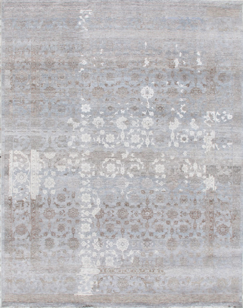 Exquisite Rugs Beverly Hand Knotted 3372 Gray Rug Studio