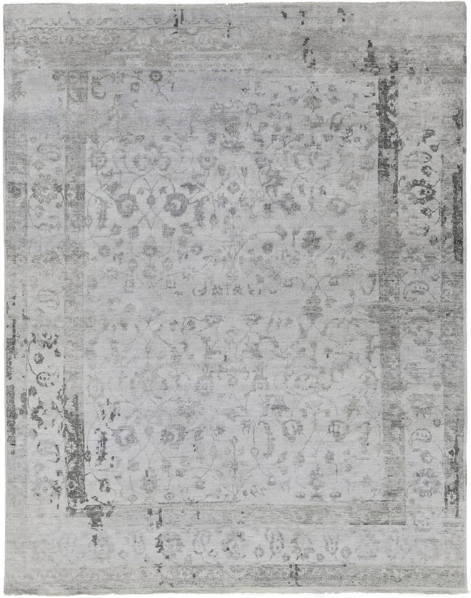 Exquisite Rugs Beverly Hand Knotted 3448 Gray Rug Studio
