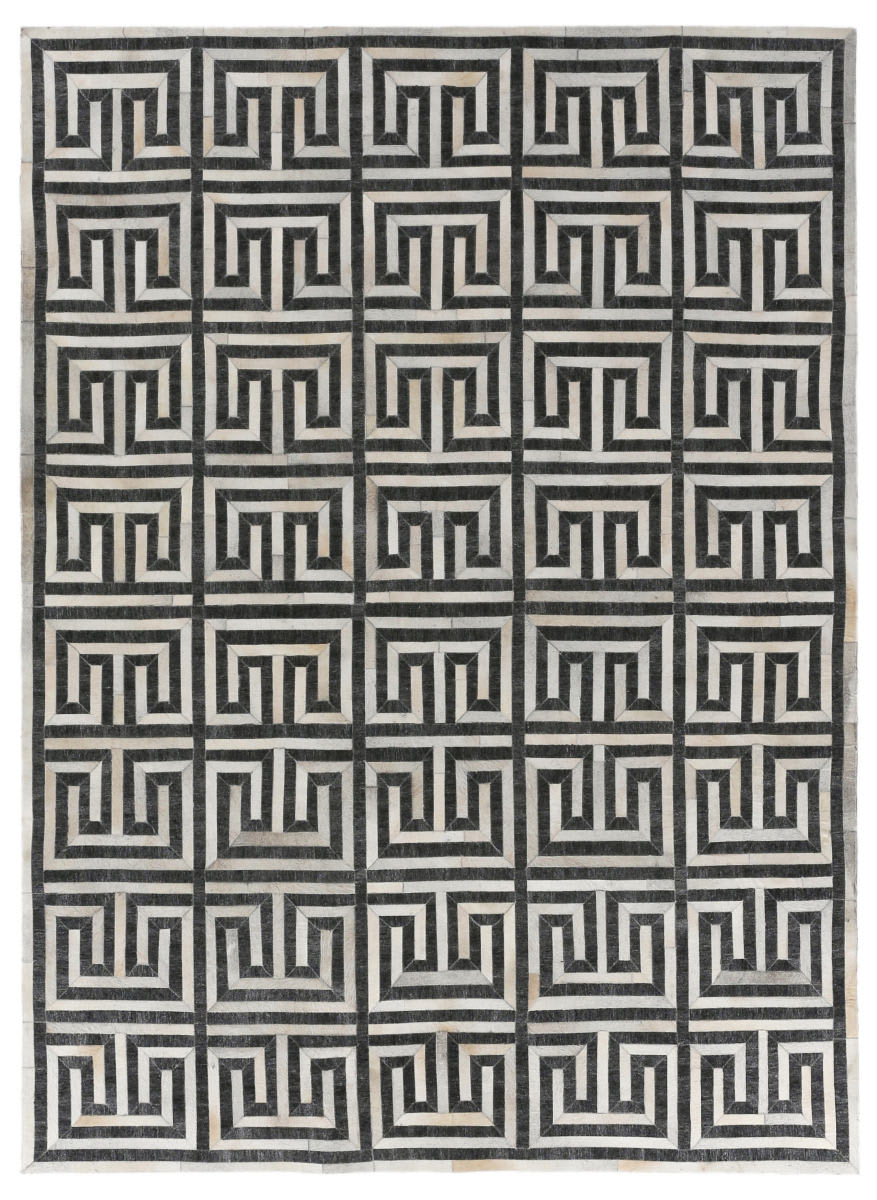 Exquisite Rugs Berlin Hair on Hide 3455 Charcoal Ivory Rug Studio