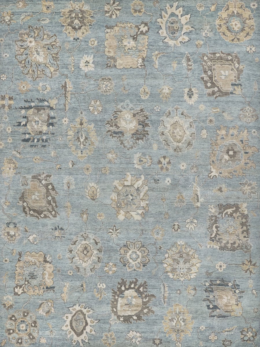 Exquisite Rugs Heirloom Hand Knotted 3983 Light Blue Multi Rug Studio