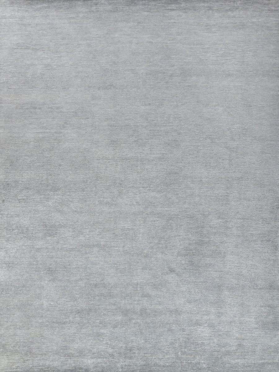 Hand Knotted Rug Texture Exquisite Rugs Crush Hand Knotted 4001 Silver | Rug Studio