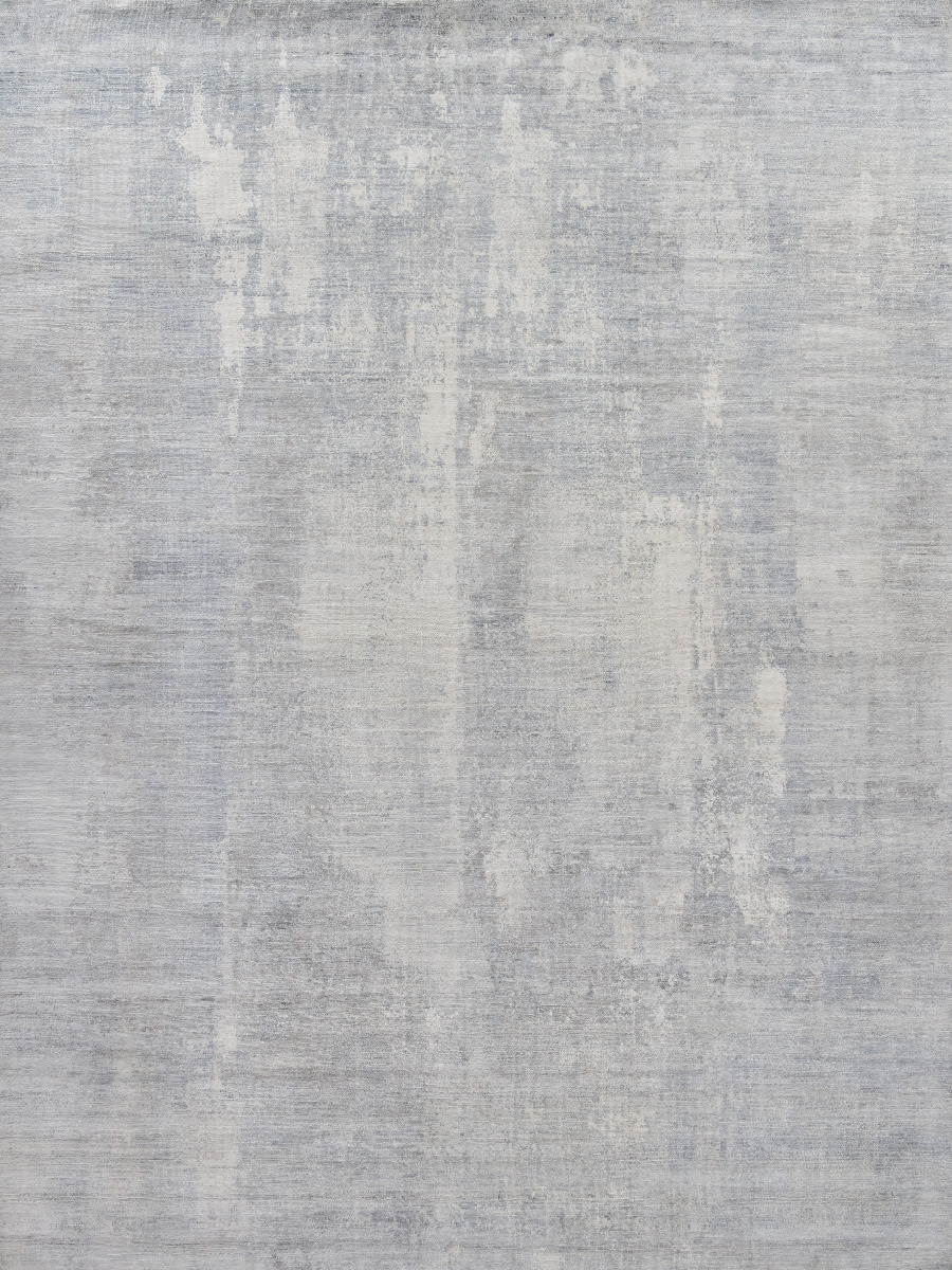 Exquisite Rugs Fine Pure Silk Hand Knotted 4226 Silver Ivory Multi