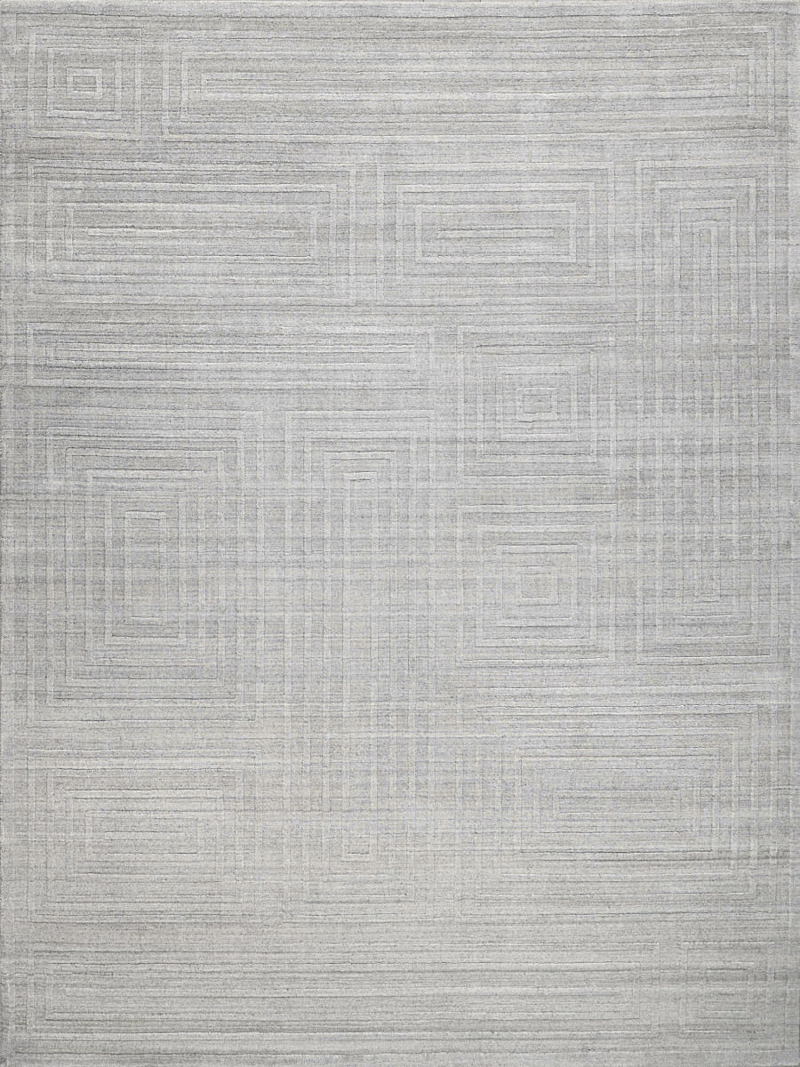 Light Grey Rug Pattern Castelli Hand Loomed 5627 Light Gray | Rug Studio