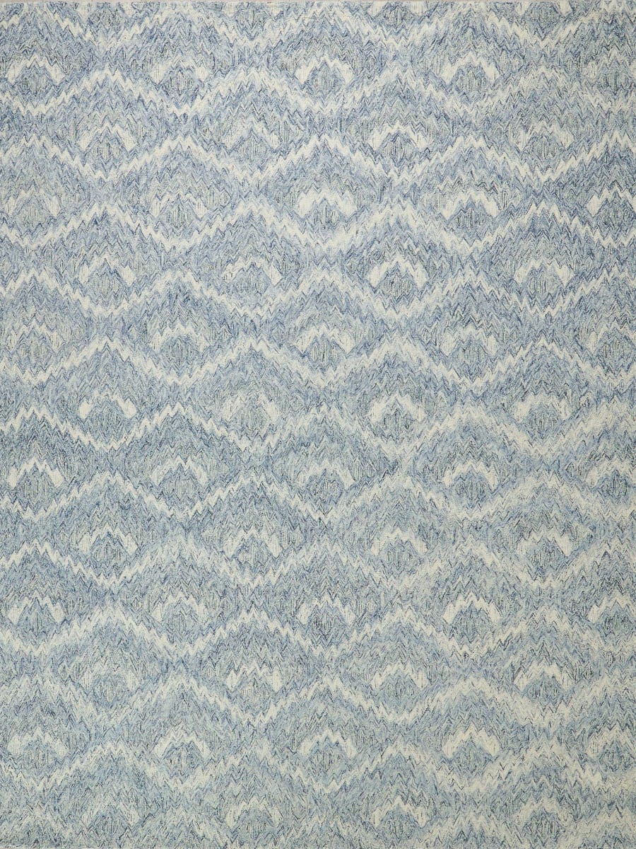 Light Blue Rug Patterns Bargello Hand Tufted 6815 Light Blue | Rug Studio