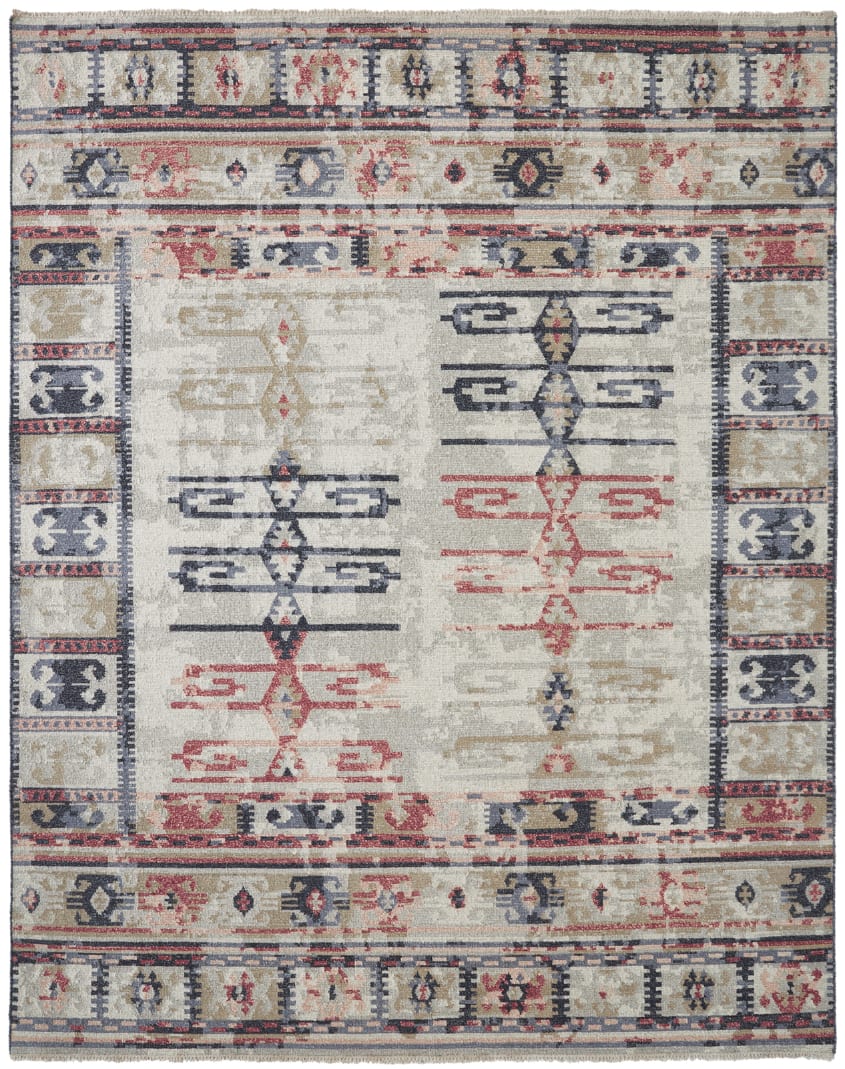 Famous Maker Soumak Crown 1001188 Greys - Multi | Rug Studio
