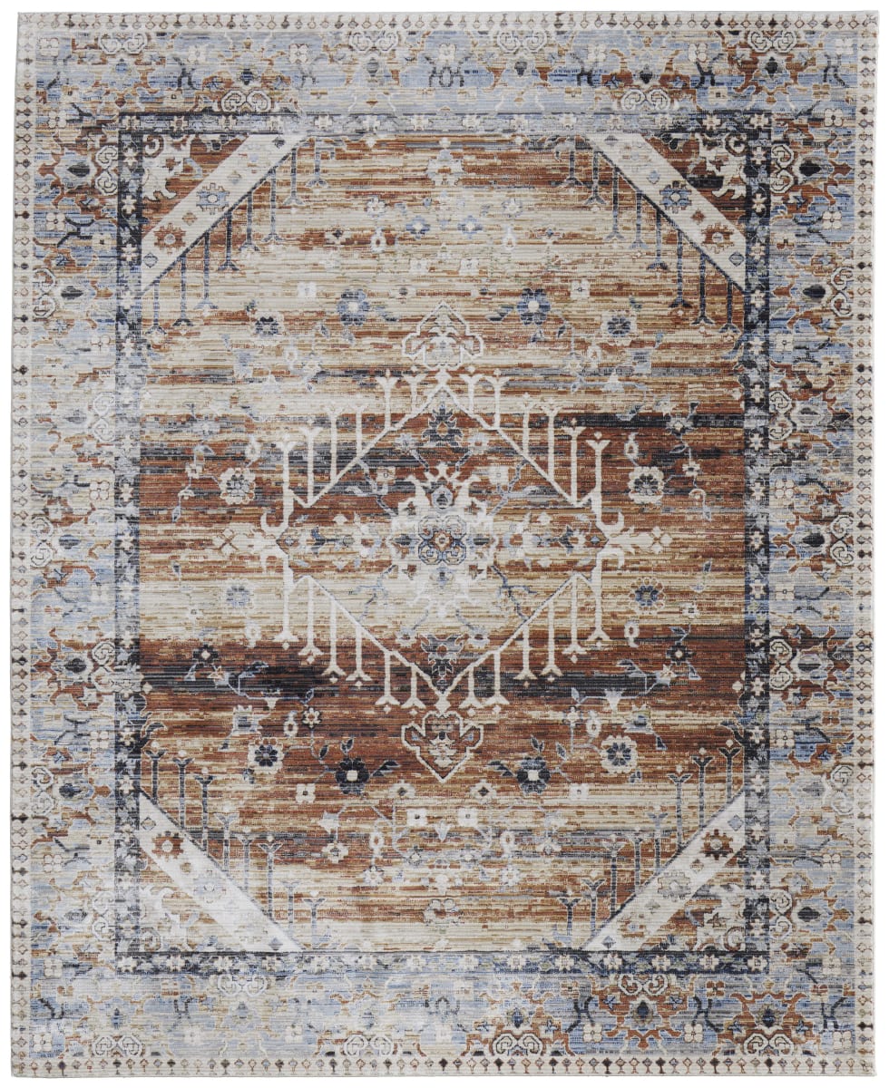 Feizy Melrose 39NZF Ivory - Rust | Rug Studio