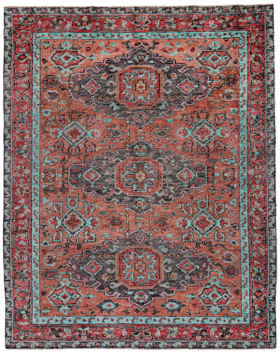 Feizy Piraj 6452f Rust Aqua Rug Studio