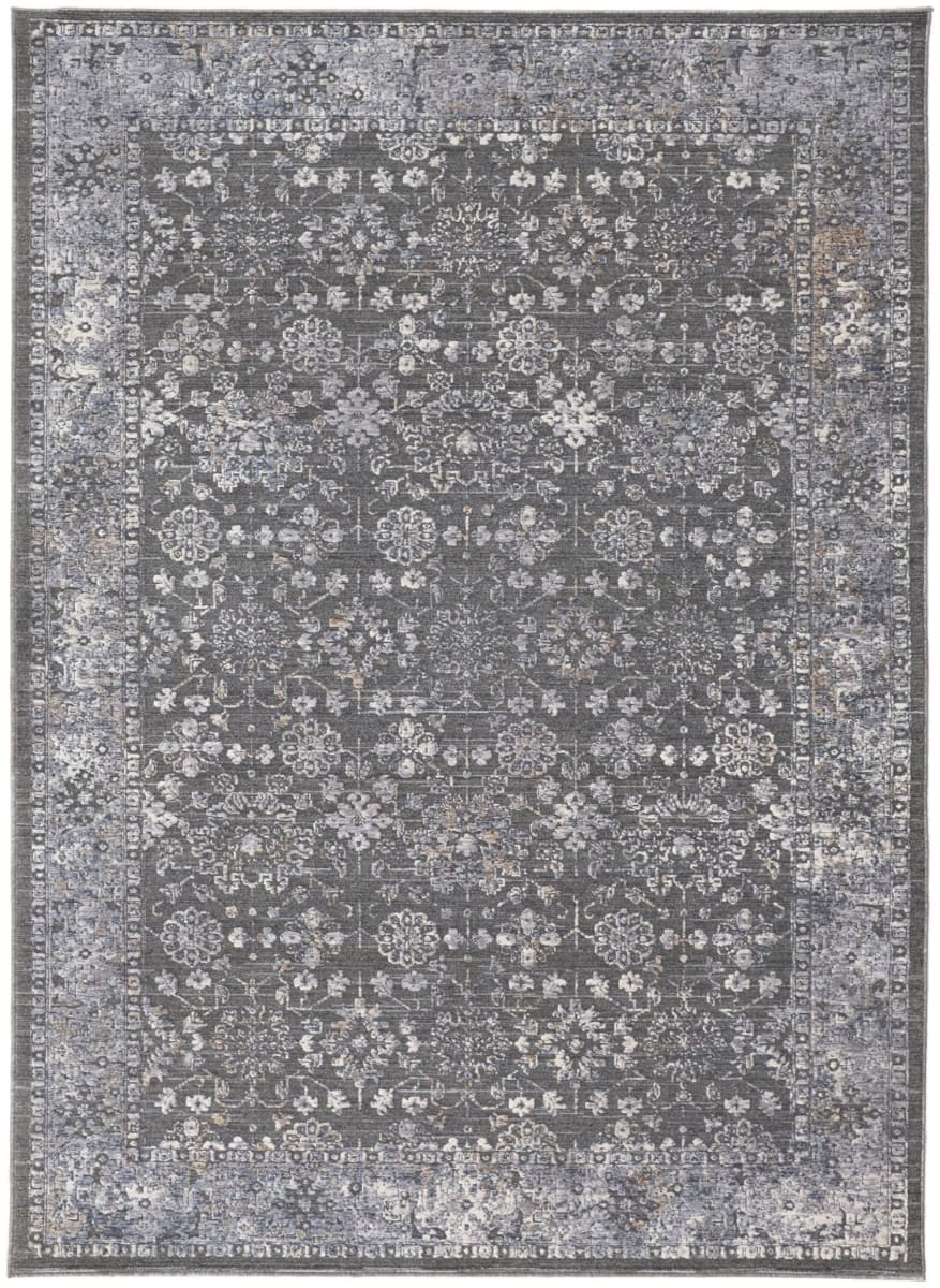 Feizy Thackery 39cyf Charcoal Blue Rug Studio