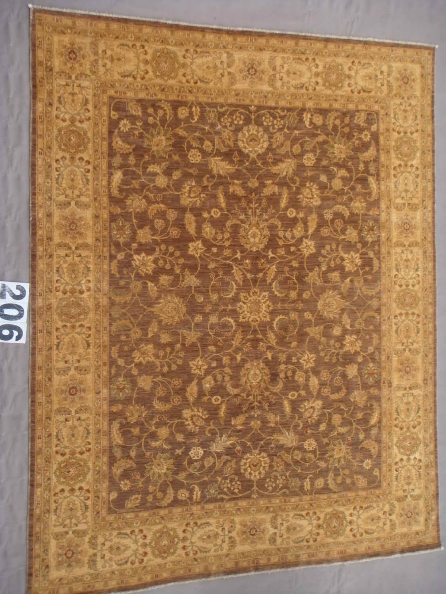 J Aziz Peshawar UltHaj BrownBeige 87049 Last Chance Rug Studio