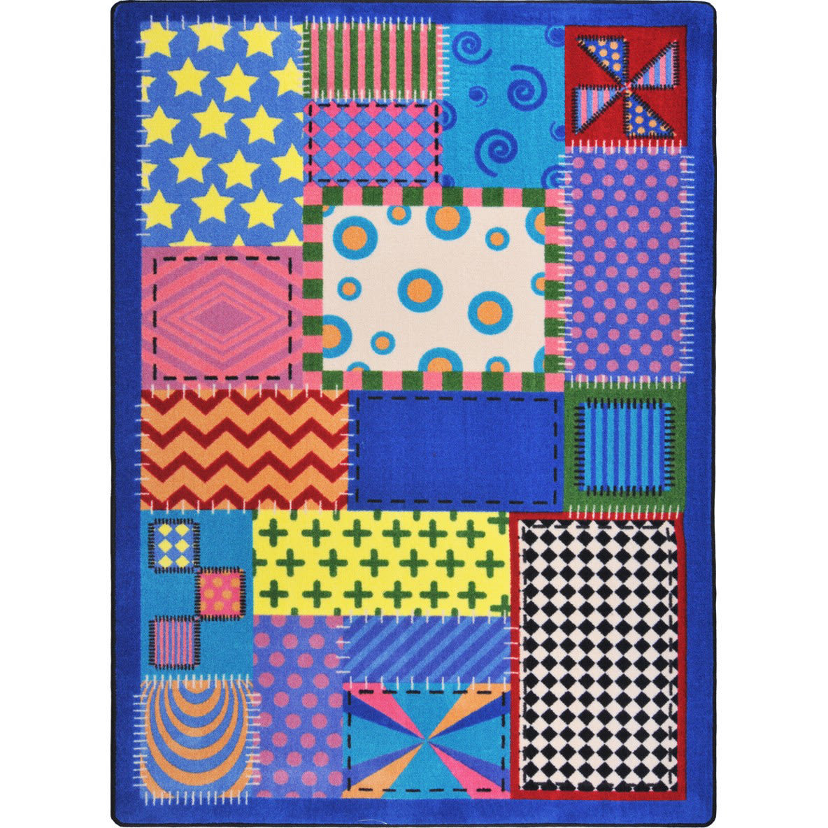 Joy Carpets Kid Essentials Crazy Quilt Multi Rug Studio