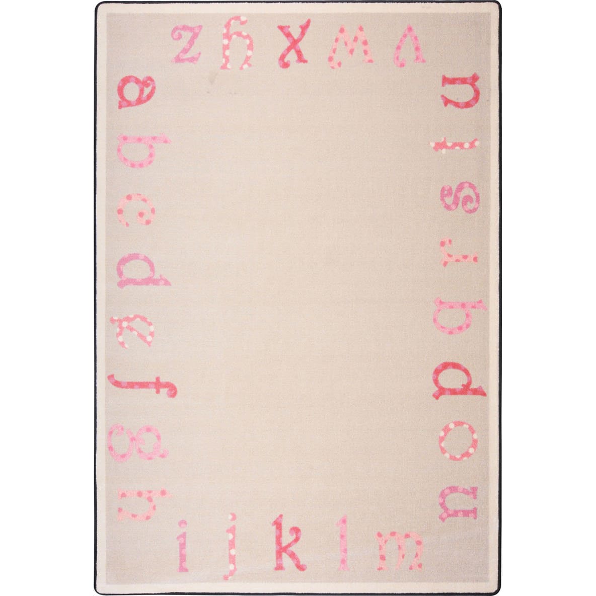 Pink Rug Alphabet Joy Carpets Kid Essentials Polka Dot Abcs Pink | Rug Studio