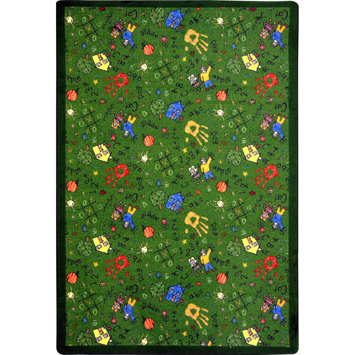Joy Carpets Playful Patterns Scribbles Green | Rug Studio