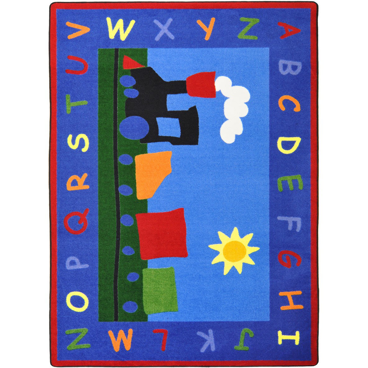 Joy Carpets Kid Essentials Tiny Train Multi Rug Studio