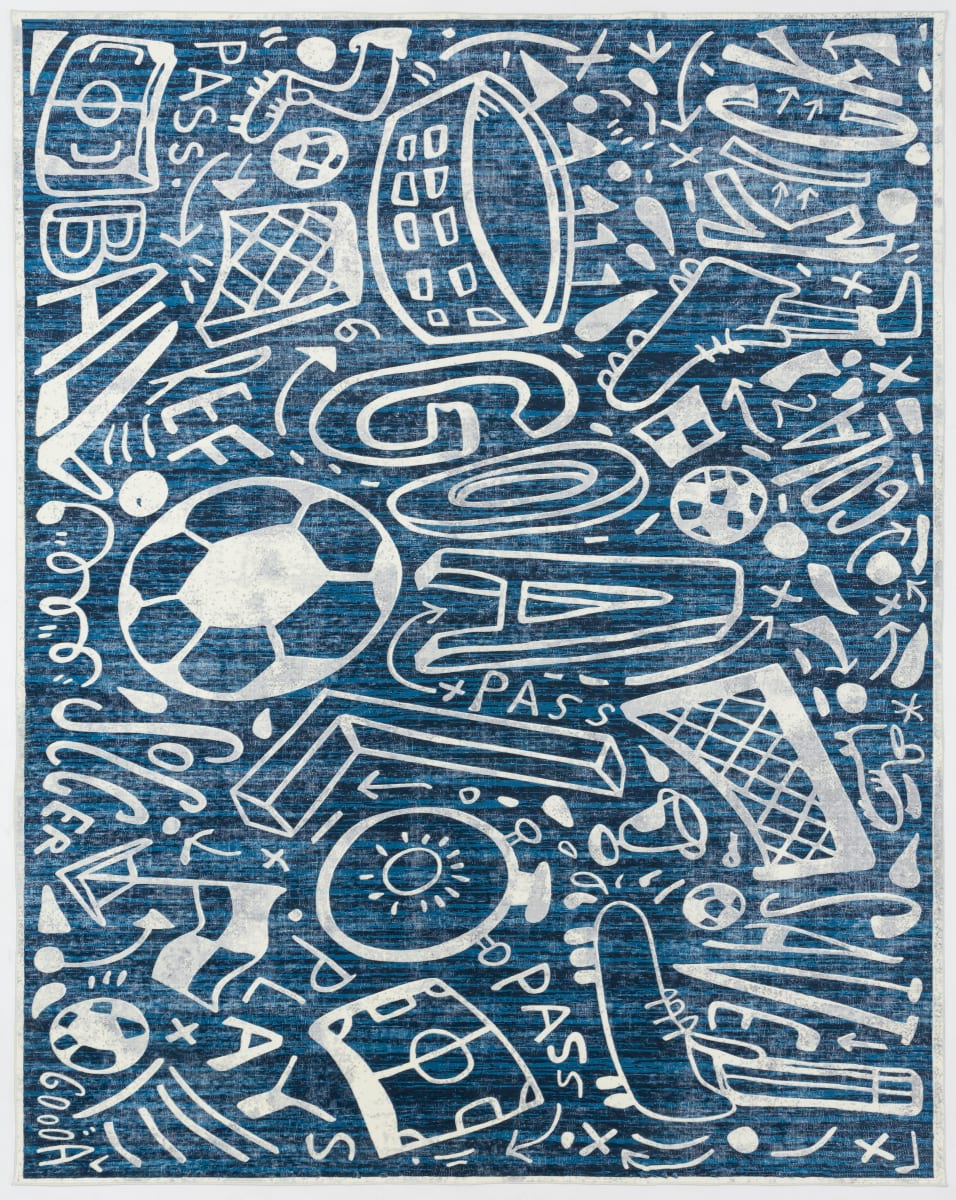 Kalaty Sportsglyphs Sy1263 Blue Rug Studio
