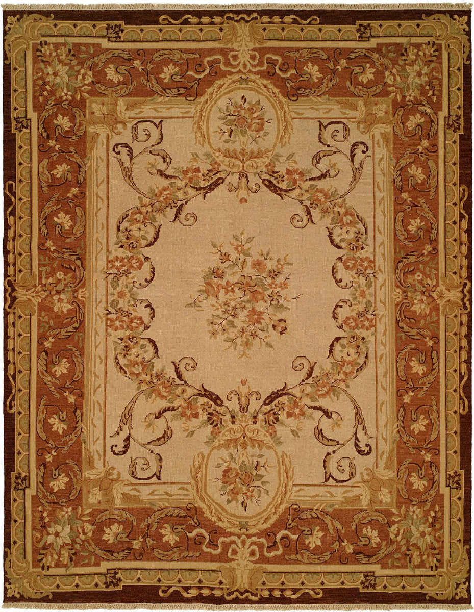 Kalaty Florence Fr-620 Ivory Burgundy | Rug Studio