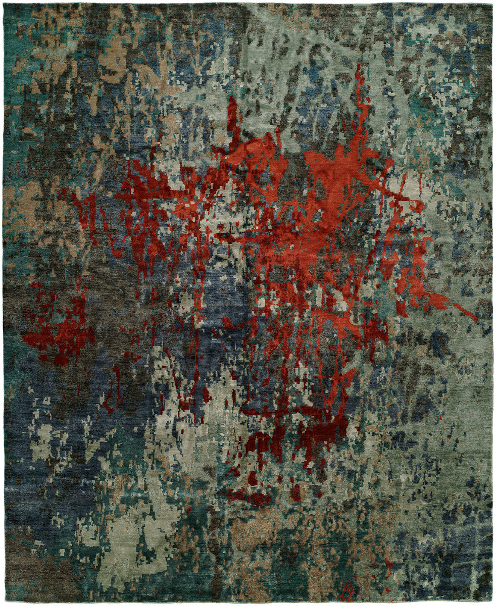 Famous Maker Rugs Famous Maker Jupiter 100078 Multi Blue - Scarlet | Rug Studio