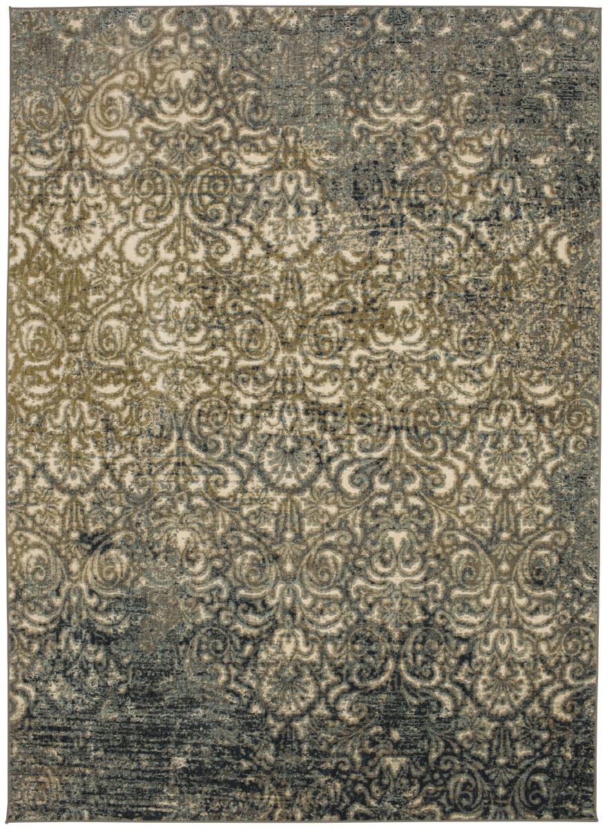 Karastan Touchstone Melrose Blue Teal Area Rug 186012