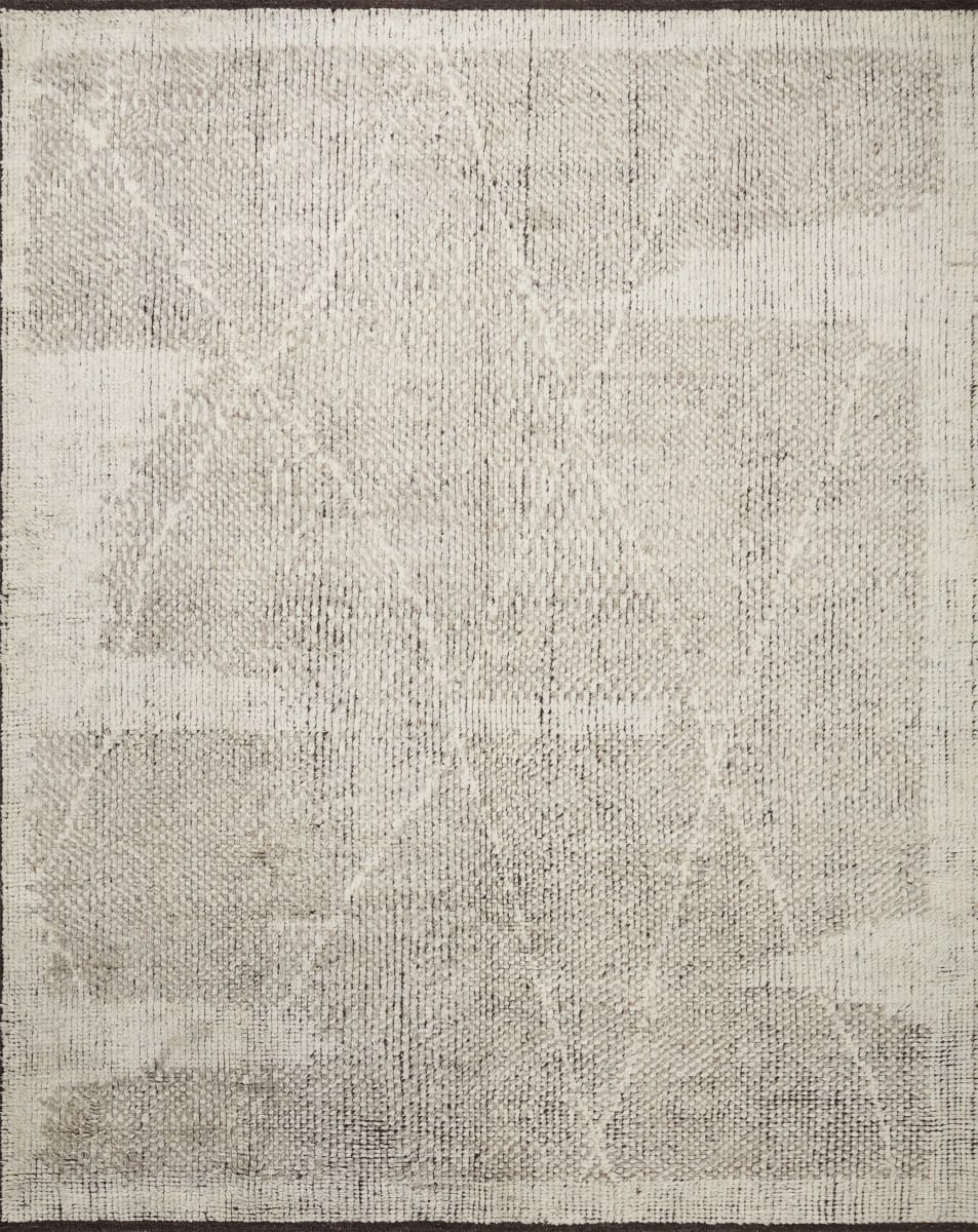 Amber Lewis x Loloi Gwyneth GWY-02 Ivory / Taupe 2' x 3' Hand Knotted Area Rug