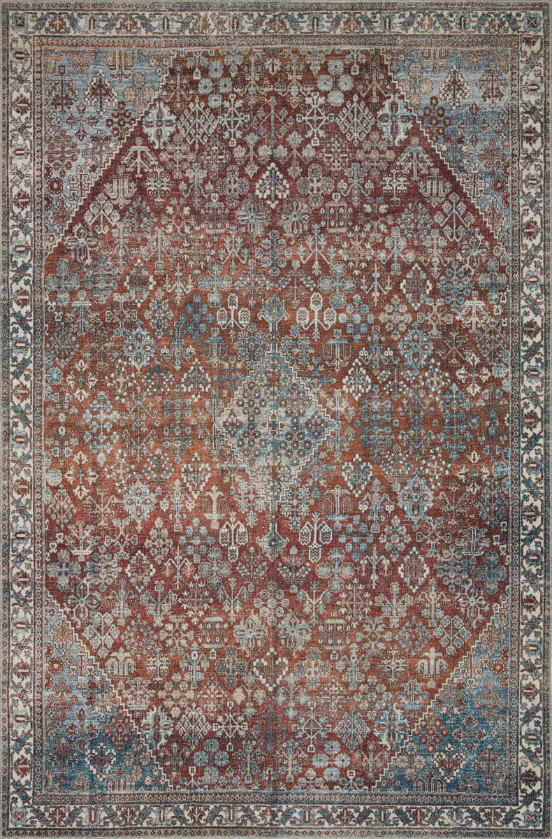 Magnolia Home by Joanna Gaines x Loloi Lenna Lea-04 Brick - Sky Rug ...