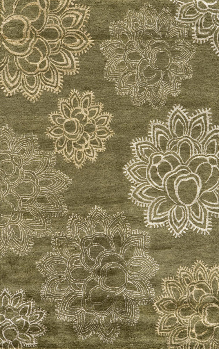 Momeni Zen Zen4 Olive Area Rug Clearance 162632