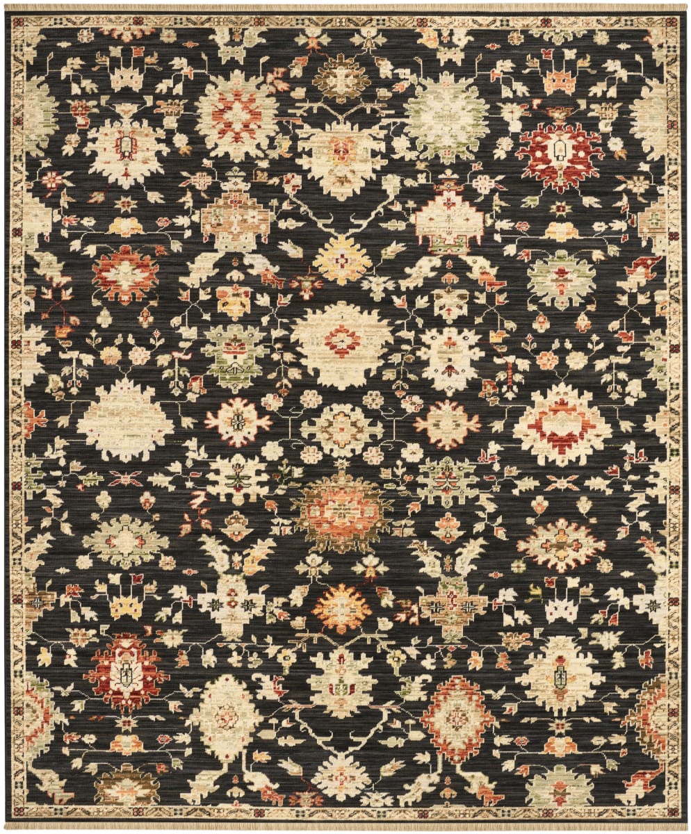 Bloom Collection Rugs Antique Bloom ANB01 Black | Rug Studio