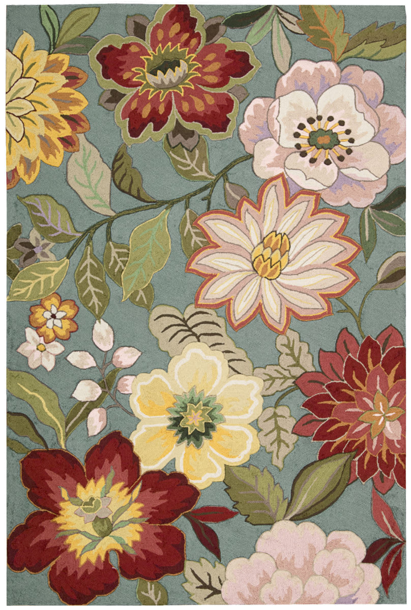 Nourison Fantasy Fa 18 Aqua Rug Studio