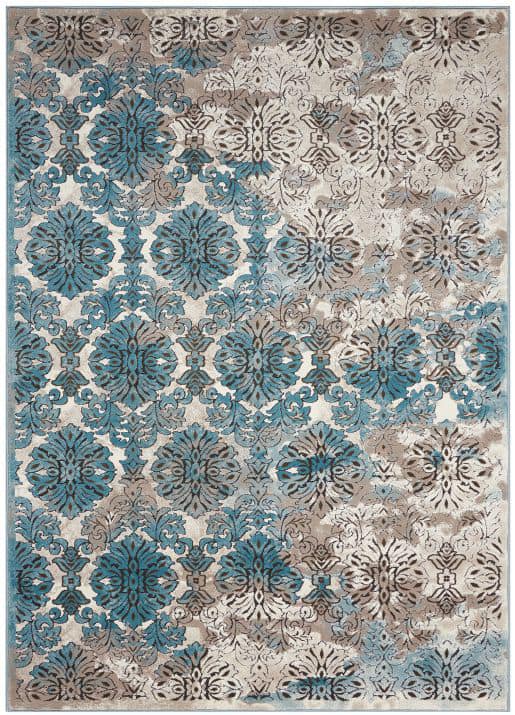 Nourison Karma Krm05 Ivory Blue Rug Studio
