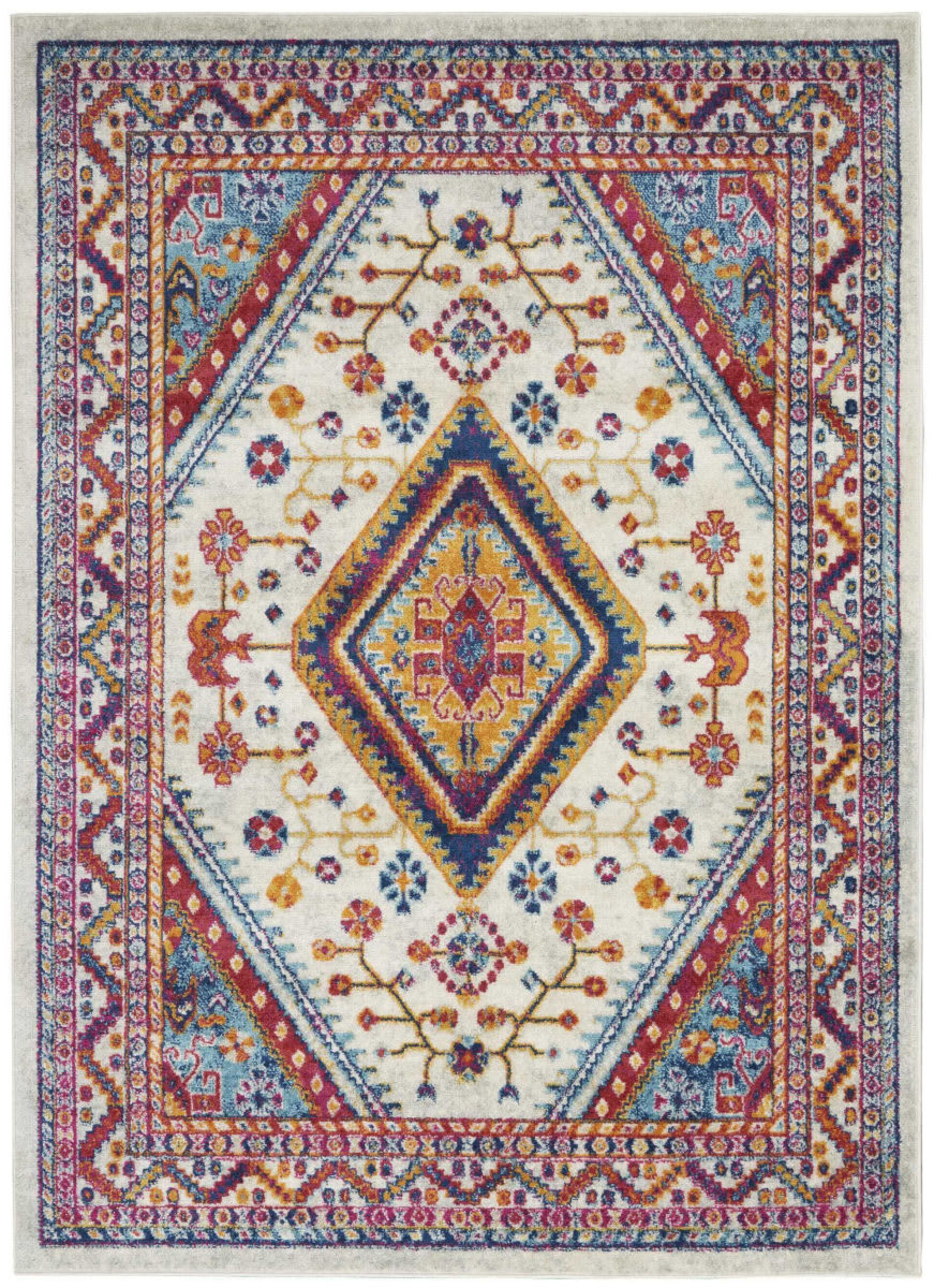 2' x 3' Nourison Elation Persian Floral Traditional Ivory Brick 2' x 3'Area Rug, 2' x 3' Nourison Elation Persian Floral Traditional Ivory Brick 2' x 3'Area Rug,