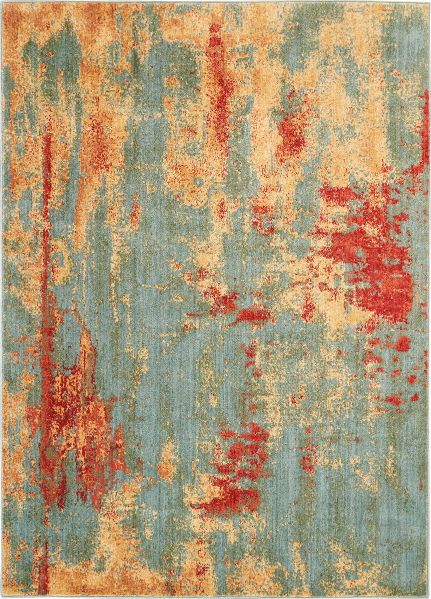 Nourison Somerset St91 Teal Multicolor Area Rug