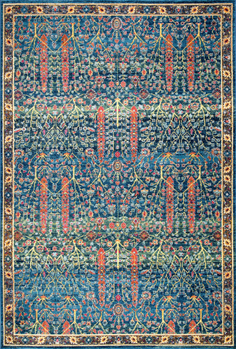 Nuloom Vintage Tribal Ale Royal Blue Rug Studio