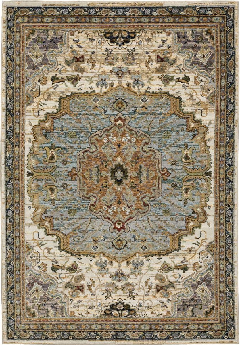 Oriental Weavers Andorra 2451b Ivory Blue Rug Studio