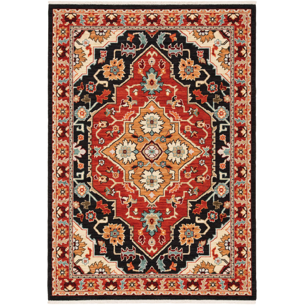 Oriental Weavers Lilihan 4929a Black Red Rug Studio
