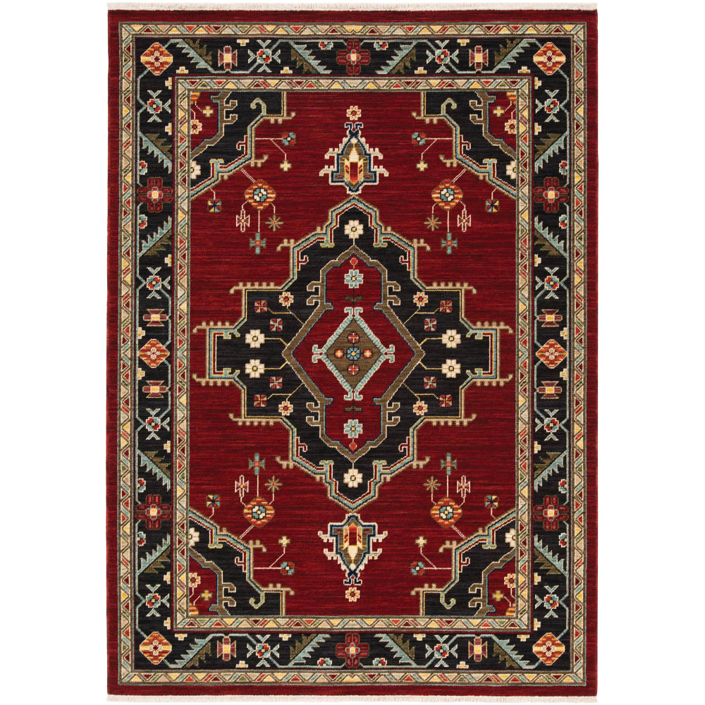 Oriental Weavers Lilihan 092r6 Red Black Rug Studio