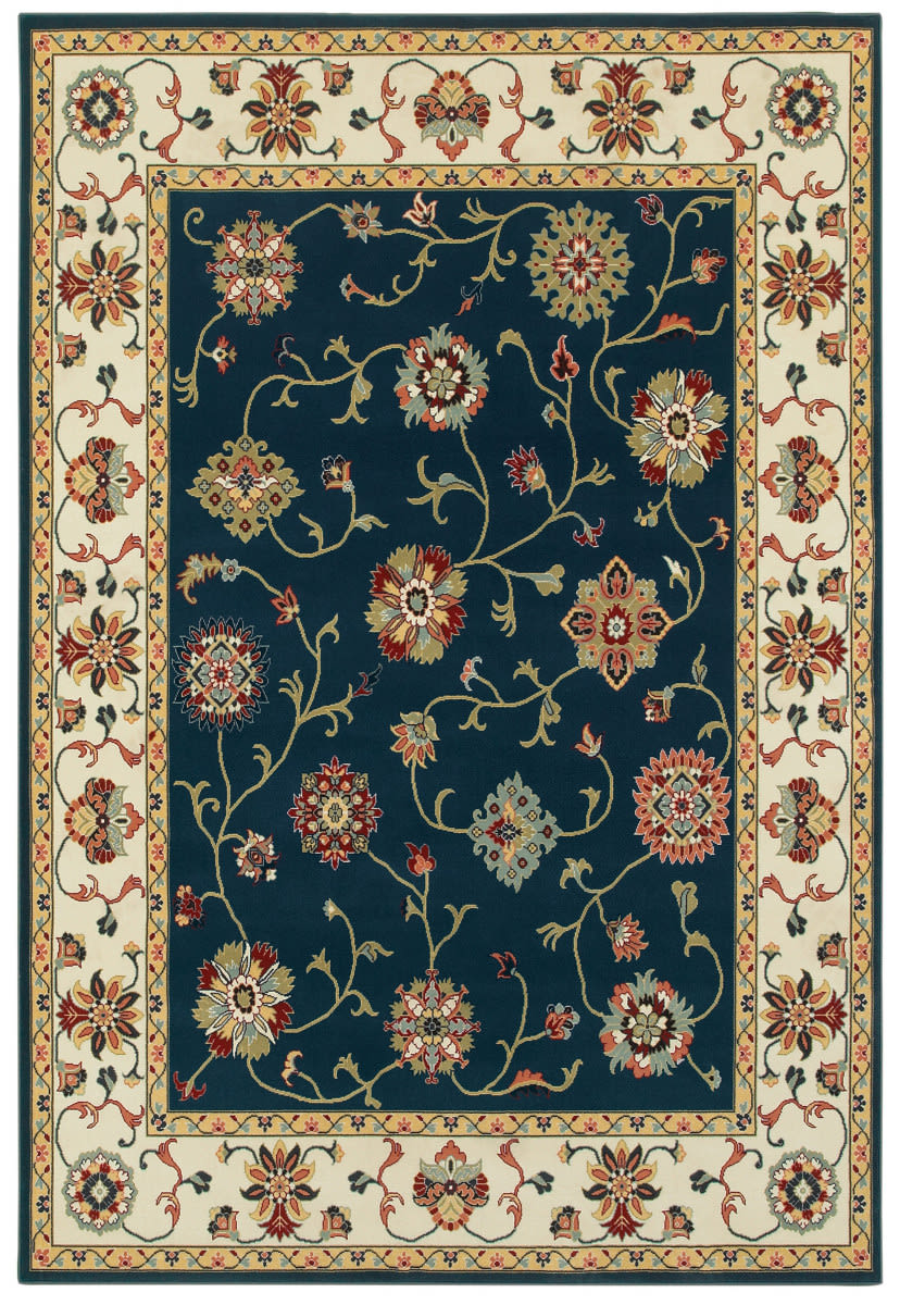 Oriental Weavers Kashan 2336b Navy - Ivory | Rug Studio