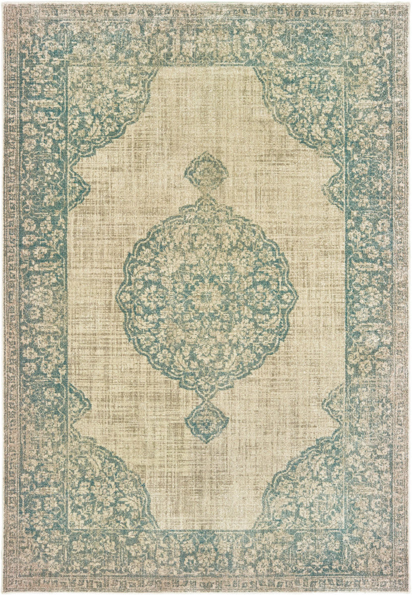 Oriental Weavers Raleigh 099J5 Ivory Blue Rug Studio