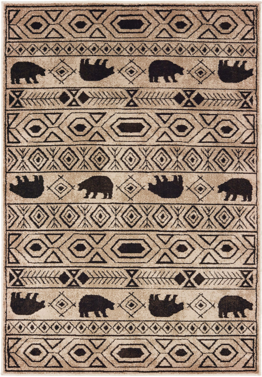 Oriental Weavers Woodlands 9651A Ivory Black Rug Studio