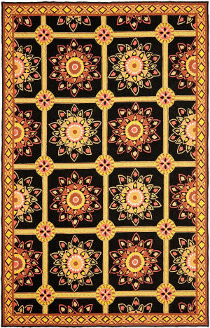 Yellow Hooked Rug At Rug Studio