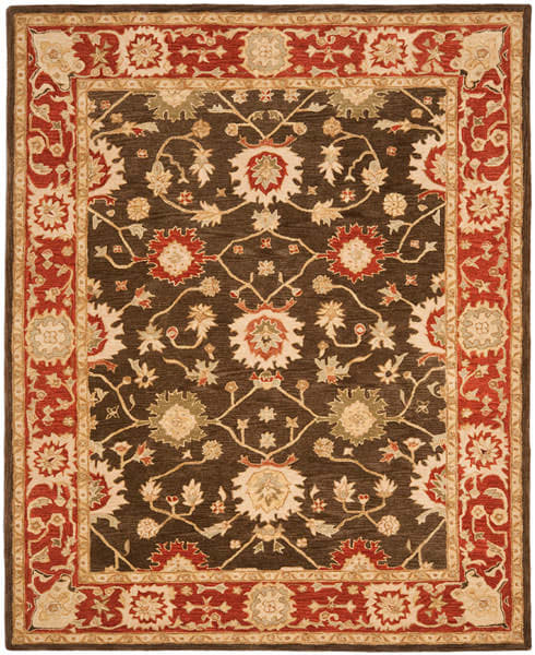 Rust And Olive Rug Anatolia AN554A Olive - Rust | Rug Studio