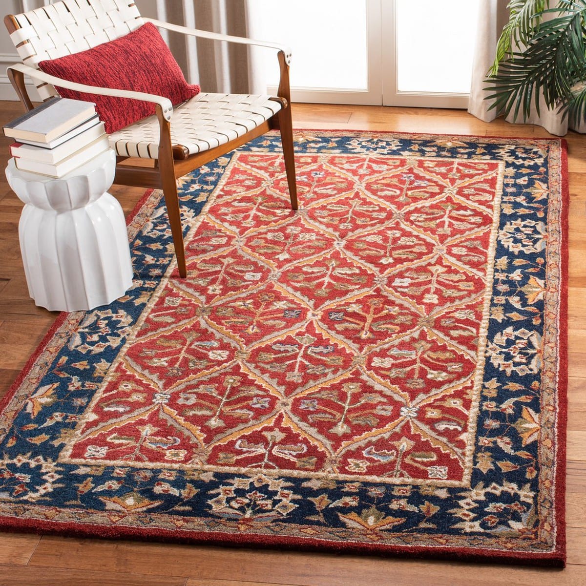 Safavieh Anatolia AN610A Red Navy Rug Studio